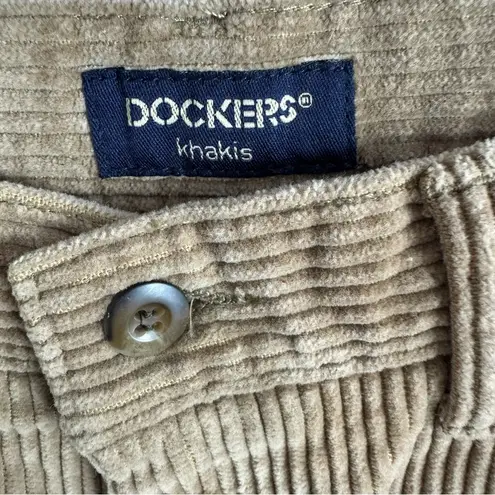 Dockers Vintage Khakis Loose Fit Pleated Cuffed Corduroy Trousers Pants 31/32