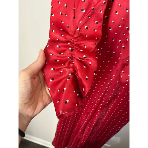 House of Harlow 1960 x Revolve sz. XS Vera Red Polka Dot Jumpsuit
