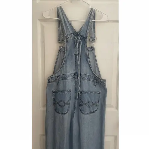 Vintage Bib Overalls High Waisted 90s Denim Women’s High Rise Light Wash Blue Size 6