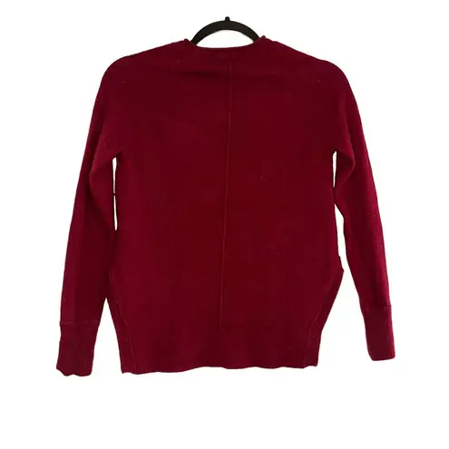 J Brand  Cashmere Crewneck Hi-Low Burgundy Sweater XS