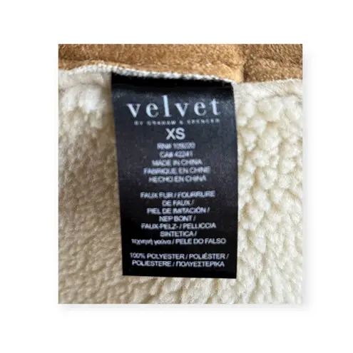 Velvet Graham and Spencer š Ulio Chic Vegan Suede Sherpa Vest š Tan Cream šXS