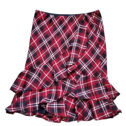 Polo Ralph Lauren Women Medium Black Red Buffalo Plaid A