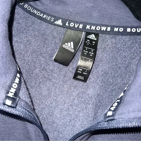 Adidas NWOT  Love Knows No Boundaries Fleece Zip Cropped Jacket Size Medium