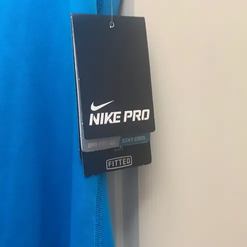 Nike  Pro Fitted Blue Dri-Fit Shirt NEW