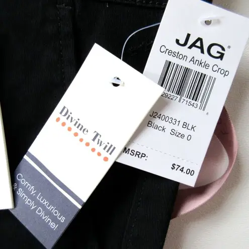 Jag jeans NWT JAG Creston Ankle Crop in Black Stretch Divine Twill Pants 0