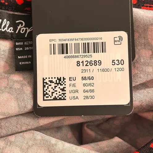 Ulla Popken Womens Tunic Top Size 28/30 Heart Dark Romantic Valentines Oversized Red