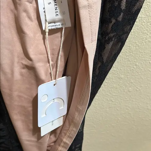 NWT Commense Size Small Lace Patchwork Cami Midi Dress Black