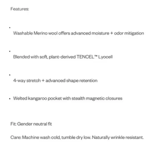 Ministry Of Supply Unisex XXXS Fusion Terry For All Hoodie Gray 4 Way Stretch Size undefined