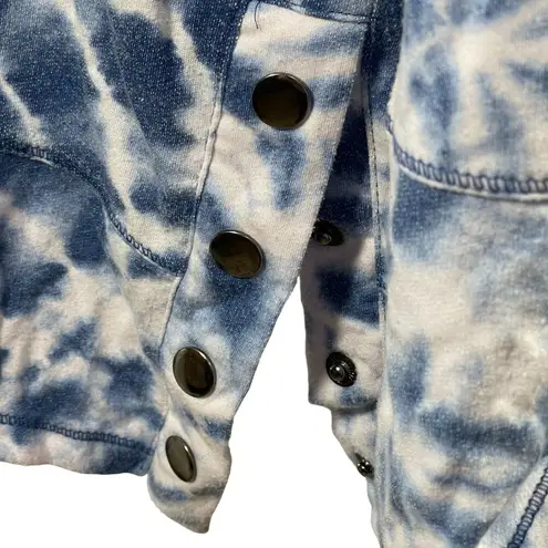The Sweatshirt Project Tunic Top Shirt Tie Dye Blue White Size 1X