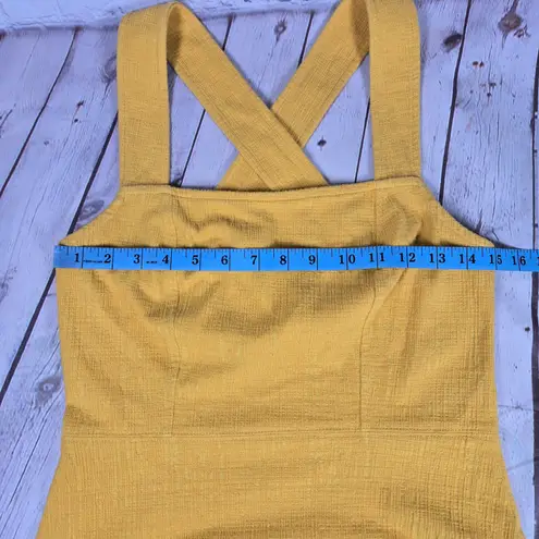 Current Air Anthropologie LA Yellow Crisscross Tank Top Sleeveless Textured XS