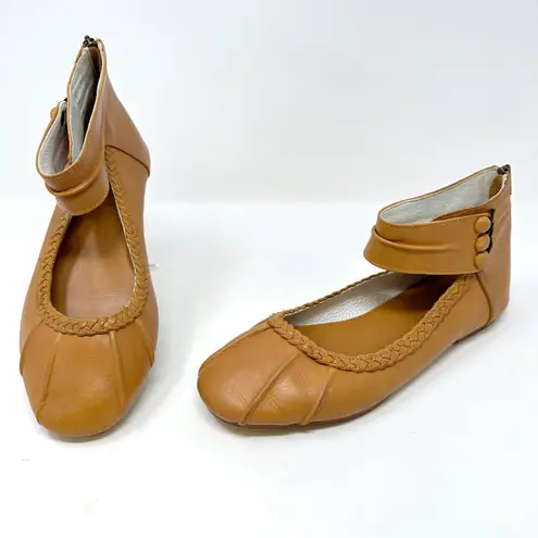 Bali Elf Muse Ballet Flat Leather Light Tan Size 6.5 Brown