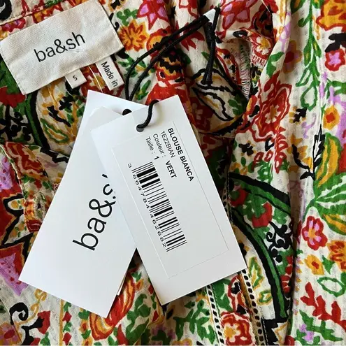 Ba&sh Bianca Blouse In Vert Small NEW