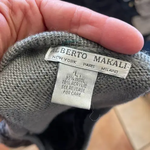 Alberto Makali snap front embroidered vest size large