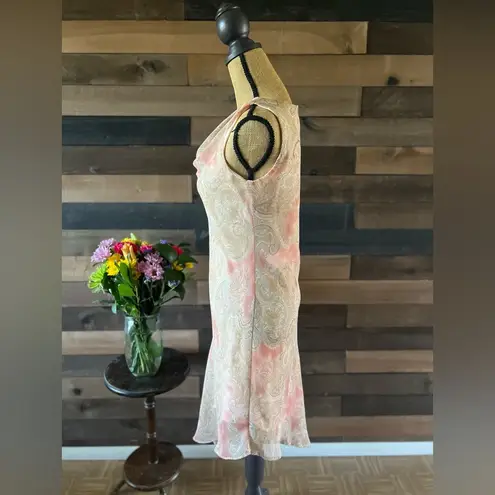 Alyn Paige 90s Vintage Pink Asymmetrical Retro Dress Made in USA