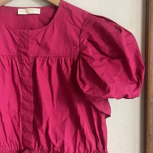 Ulla Johnson Mila Peplum Cotton Top in Rosebud