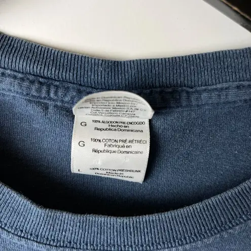 Vintage Y2K My Indian Name Beer Tee T Shirt Blue Large L Statement Humor Graphic