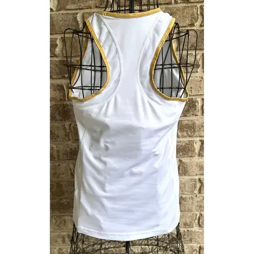 Bosofibella Athletic Top Large White Sleeveless Racerback Pickleball Tennis Golf