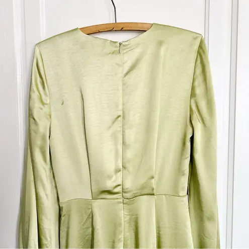 Elliatt • Kai Maxi Dress in Avocado green satin gown bridesmaid formal