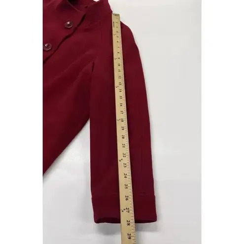 appleseed's Petites Women’s Red Wool Pea Coat Size 16P Holiday Christmas