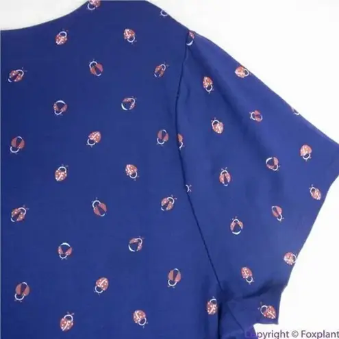 Unique Vintage Gwynnie Bee ladybug Print Dress, 2X