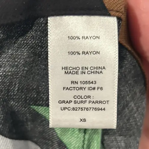 Derek Lam Skirt Womens XS Stripe Design Nation Mini Pockets Grap Surf Parrot