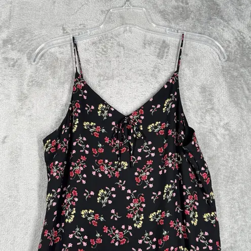 Fashion Bug Dress Womens 14 Black Pink Floral Flowers Cottagecore Vintage Y2K