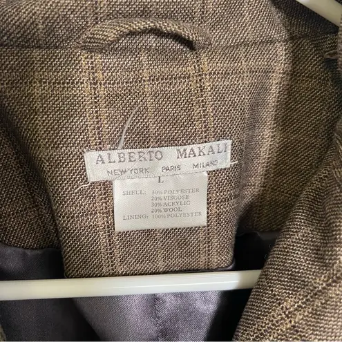 Alberto Makali Blazer Tweed Satin Floral Panels L