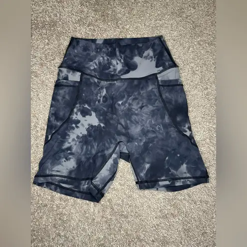 Vital Apparel Plush V2 Marble Biker Shorts 6" Wine Marble Gray Size M