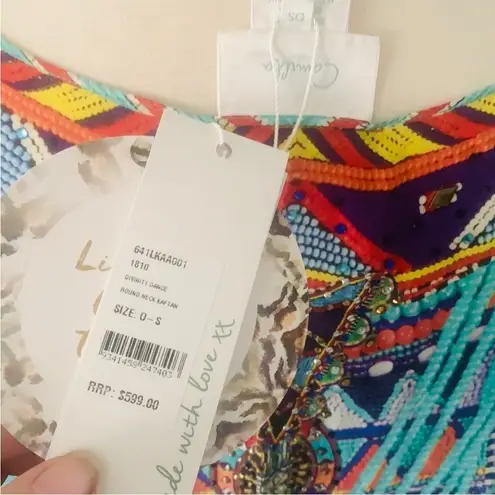 Camilla 100% silk Divinity Dance Round Neck Kaftan NWT