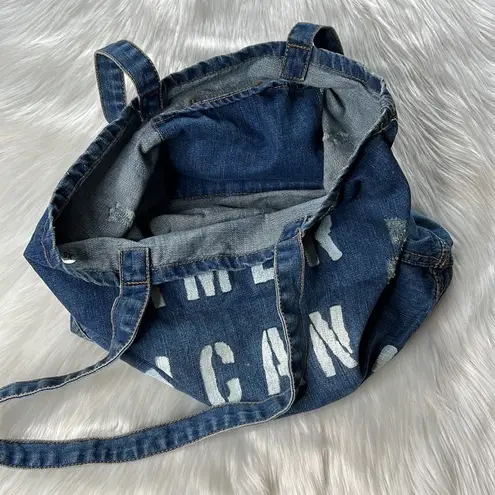 American Eagle Denim Logo Tote Bag