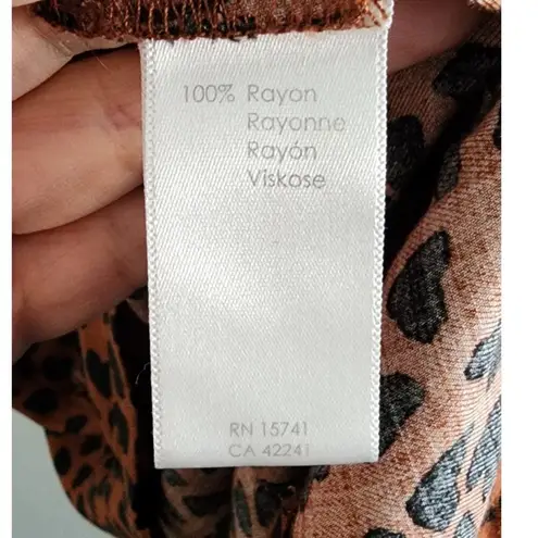 P.J. Salvage Wild Love Heart Print Pajama Top Brown Black Medium