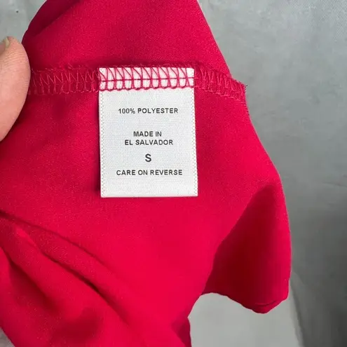 Sweet Pea by Stacy Frati Dark PinkTie Waist Reversible Lightweight Blouse Sz SM Pink