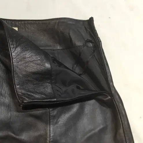 Apostrophe Vintage Women's Genuine Leather Pencil Skirt