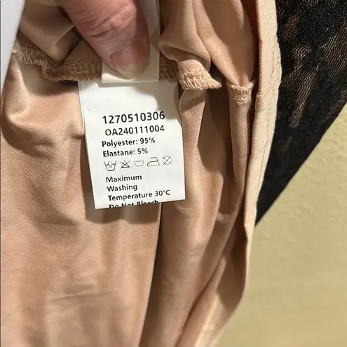 NWT Commense Size Small Lace Patchwork Cami Midi Dress Black