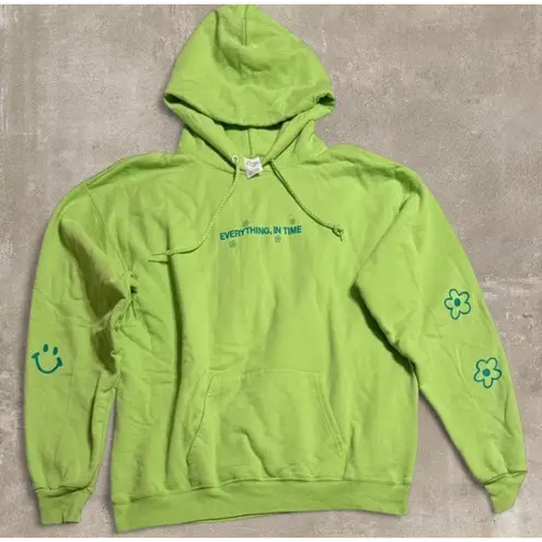 Ludic Closet Lime Green Graphic Hoodie – Size L Size L