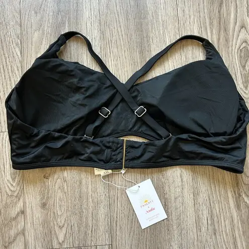 ANDIE x Faherity Swim The Valencia Bikini Top in Black Size XXL NWT