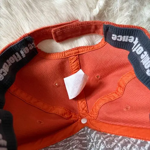 Conte of Florence Corduroy Crystal Embellished Cap Orange