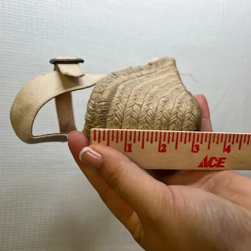 Soludos Espadrille Wedge Sandal Women's Size 9 Beige Ankle Strap Cross Shoes