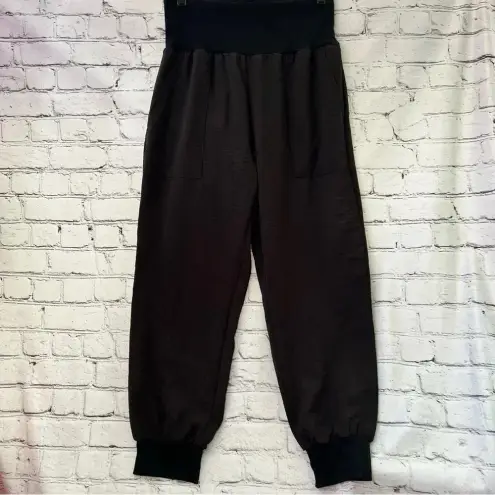 Nikki Lund Casual Pocket Jogger Style Pants Size Medium Black