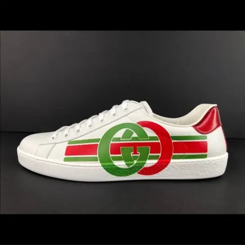 Gucci  Ace Interlocking G Logo GG Leather Sneakers Size 35