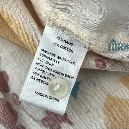 Trovata Quincy Blouse orange fruit womens Beige (small) peasant boho casual