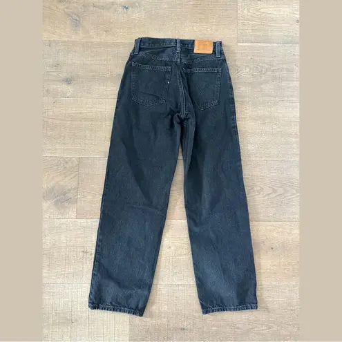 Levi's levi’s dad jean black denim wide leg baggy jeans