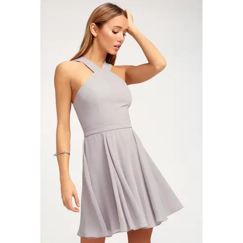 Women's NWT| Lulus |Forevermore Grey Skater Dress |Size M Size M