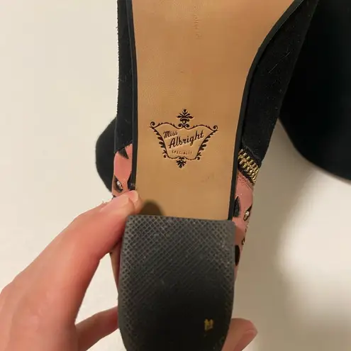 EUC | Miss Albright beaded ankle boots — size 8 Black