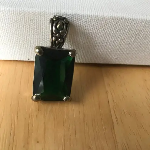 Handmade Emerald Green Glass Pendant Wedding Christmas