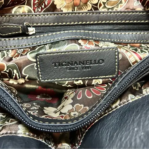 Tignanello Red Shoulder Bag with Ruched Design