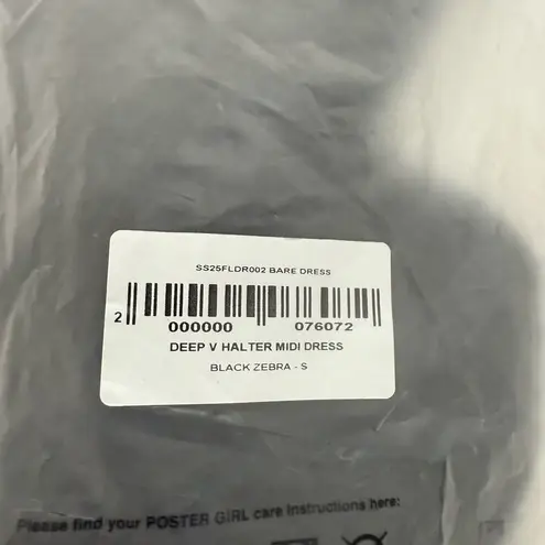 Poster Girl BARE DRESS BLACK ZEBRA PRINT