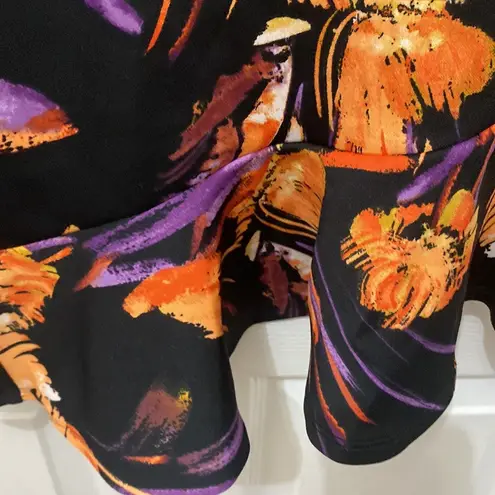 Thalia Sodi NWT Floral Asymmetrical Ruffle Pull On Skirt