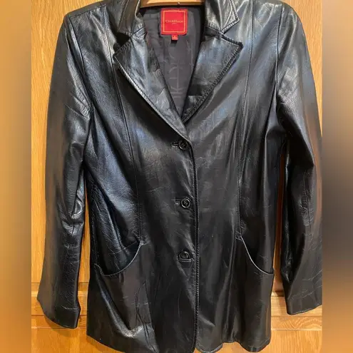 Cole Haan Black Leather Jacket Women’s Size 6