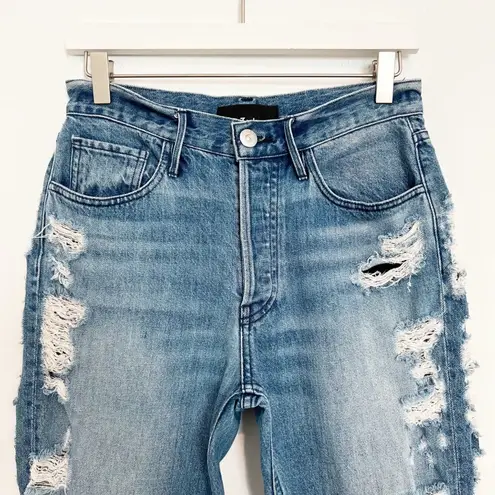 3 X 1 Denim Button Fly Higher Ground Boyfriend Slim Distressed Jeans Size 25